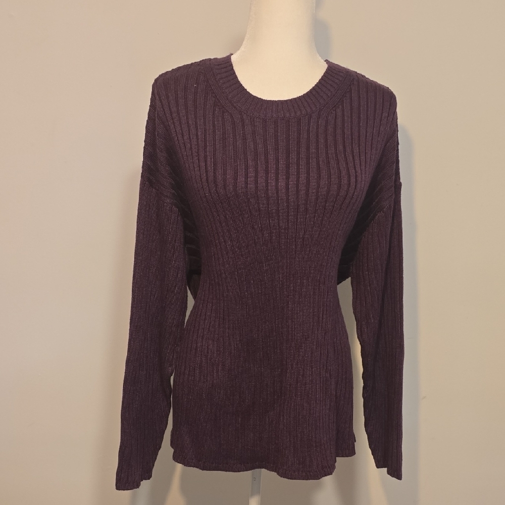 Jessica Simpson Deep Purple Ribbed Sweater